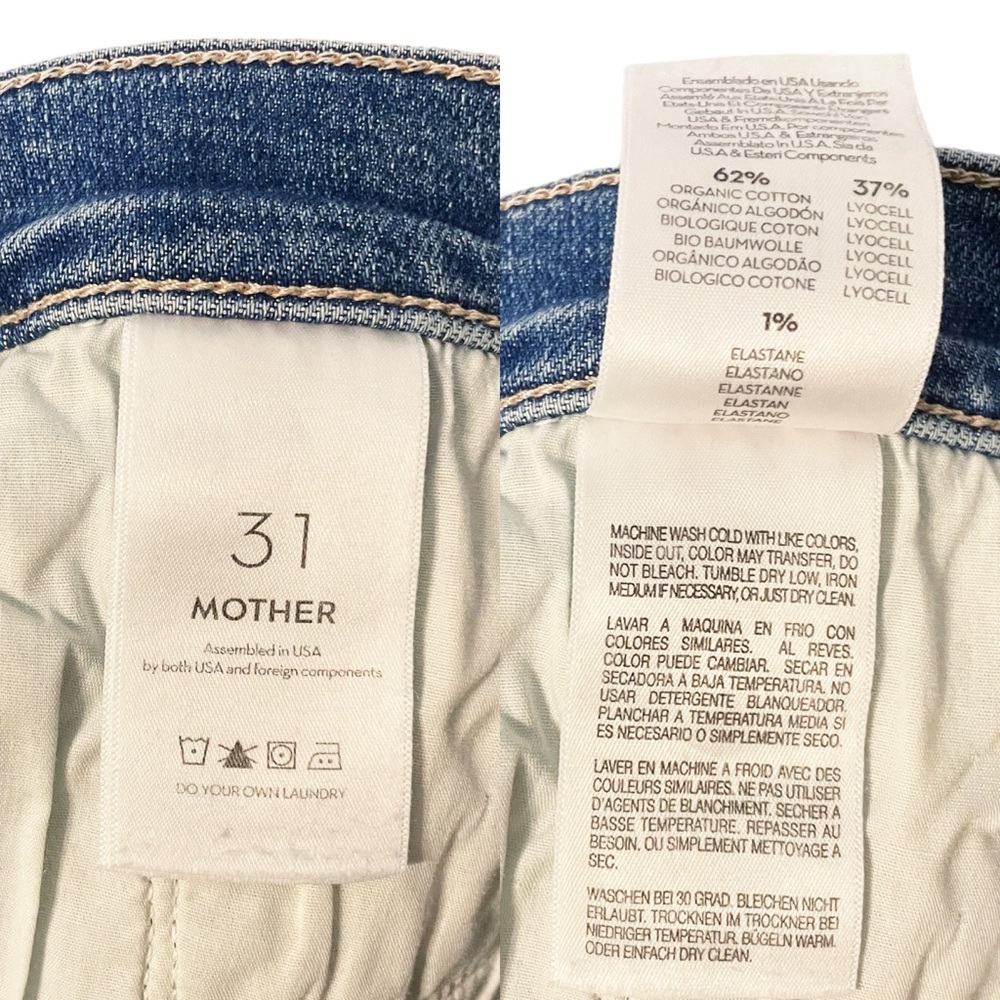Mother The Insider Ankle Distressed Crop Bootcut Jeans Bloom and Doom - Picture 8 of 10
